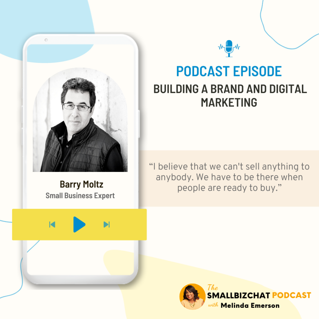 Melinda Emerson Podcast - Building a Brand and Digital Marketing image